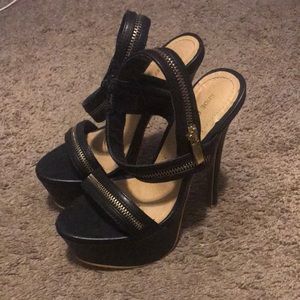 Black & Gold Heels